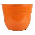 Alternate image 0 for Garden Elements Glazed Brushed Happy Large Plastic Planter, Bright Orange, 15 Inch