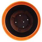 Alternate image 2 for Garden Elements Glazed Brushed Happy Large Plastic Planter, Bright Orange, 15 Inch