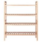 Alternate image 2 for Winsome Mercury Entryway Mudroom Solid Wood 2 Piece Stackable Shoe Rack Set - Natural