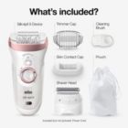 Alternate image 1 for Braun Epilator Silk-épil 9 9-720, Hair Removal for Women, Wet & Dry, Womens Shaver & Trimmer, Cordless, Rechargeable