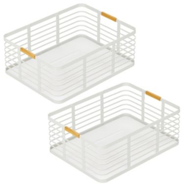 mDesign Metal Rustic Food Storage Bin Basket - 2 Pack. View a larger version of this product image.