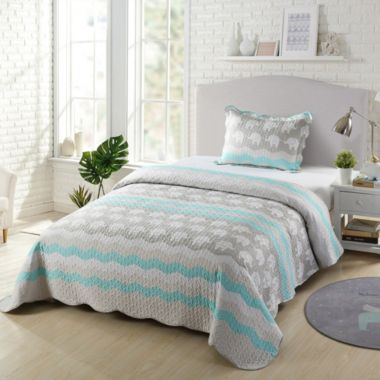 MarCielo Kids Quilt Bedspread Set Elephant For Teens Girls Boys. View a larger version of this product image.