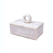 Global Crafts Handmade Marble Kitchen or Jewelry Box