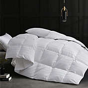 Unikome All Season Down and  White Goose Feather Fiber Comforter, 500TC 100% Cotton Shell, Full/Queen