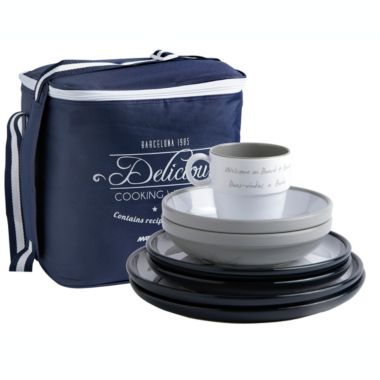 Marine Business Welcome On Board 25 Piece Melamine Tableware Set & Basket (Service for 6). View a larger version of this product image.