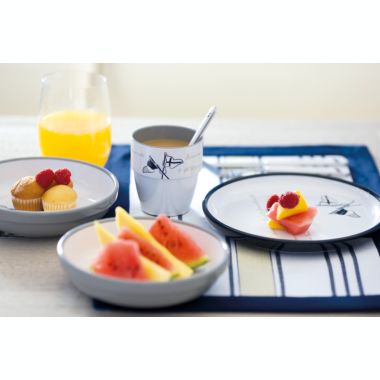 Marine Business Welcome On Board 25 Piece Melamine Tableware Set & Basket (Service for 6). View a larger version of this product image.