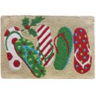 Alternate image 0 for Homefires Rugs 1.5' x 2.5' Vibrant Christmas Holiday Sandals Designed Rectangular Polyester Area Throw Rug