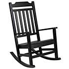 Alternate image 2 for Emma + Oliver All-Weather Poly Resin Rocking Chair in Black - Patio and Backyard Furniture
