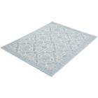 Alternate image 3 for Chaudhary Living 5.25' x 7.25' Blue and Off White Bordered Damask Rectangular Area Throw Rug