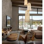 Alternate image 3 for ELE Light & Decor Victoria 3-Lights Tan Pendant Design Pendant Light with Rattan Shade