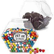 Stock Your Home 197-Ounce Plastic Candy Jars (2 Pack)