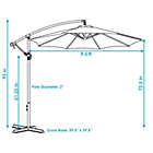 Alternate image 3 for Sunnydaze Offset Outdoor Patio Umbrella with Crank - 9-Foot - Emerald