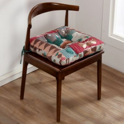 Non Slip Cotton Brown Home Chair Cushions Dining Chair Pads Easy To Care 