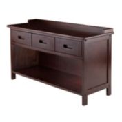 Winsome Adriana 3-Drawer Bench with Storage