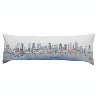 Beyond Cushions Dallas Fort Worth King Day Embroidered Skyline Pillow. View a larger version of this product image.