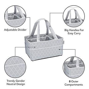 Baby Diaper Caddy Large Organizer Bag Portable Basket for Car Bedroom Travel Storage Changing Table By Comfy Cubs. View a larger version of this product image.