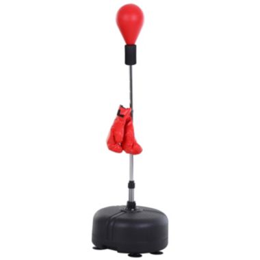Soozier Punching Bag Free Standing w/ Boxing Gloves Height Adjustable Boxing Ball Set Great For Training, Exercise, Fitness & Stress Relief - Red. View a larger version of this product image.