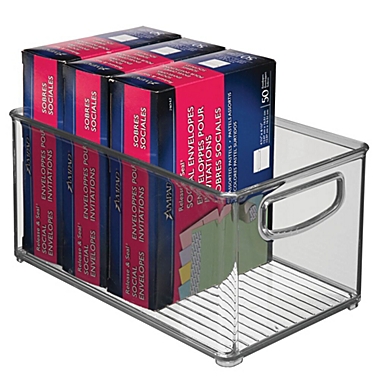 mDesign Plastic Home Office Storage Organizer, 16" Long, 4 Pack. View a larger version of this product image.