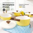 Alternate image 1 for Vremi 8 Piece Ceramic Non-stick Cookware Set in Yellow