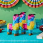 Alternate image 1 for Blue Panda 3 Pack Mini Rainbow Bull Pinatas for Cinco de Mayo Party Decorations, Mexican Fiesta Supplies (5.25 x 9 in)