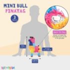 Alternate image 2 for Blue Panda 3 Pack Mini Rainbow Bull Pinatas for Cinco de Mayo Party Decorations, Mexican Fiesta Supplies (5.25 x 9 in)