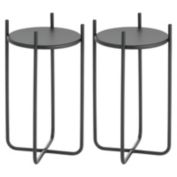 mDesign Metal Steel Modern 15" Tall Crisscross Plant Stand