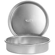 Martha Stewart 9in Aluminum Round Cake Pan 2 Piece Set in Silver