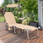 Alternate image 3 for Gymax Foldable Lounge Chair Adjustable Outdoor Beach Patio Pool Recliner W/ Sun Shade