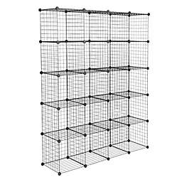 Kitcheniva 20 Cube Wire Metal Closet Organizer Bookcase Cabinet