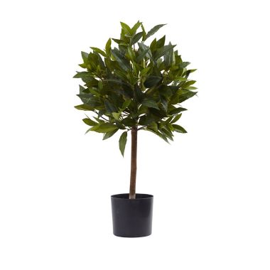 Nearly Natural 2' Sweet Bay Mini Ball Topiary Tree. View a larger version of this product image.