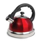 Alternate image 1 for Mr Coffee Claredale 2.2 Quart Stainless Steel Whistling Tea Kettle in Red with Nylon Handle