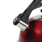 Alternate image 2 for Mr Coffee Claredale 2.2 Quart Stainless Steel Whistling Tea Kettle in Red with Nylon Handle