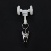 Room/Dividers/Now Curtain Track Roller Hooks - Curtain Rail Ceiling Gliders Set - Plastic