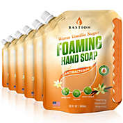 Bastion Foaming Hand Soap Refills Antibacterial Foam Hand Wash (6) 32oz Refills - Warm Vanilla Sugar Scented w/ Essential Oils