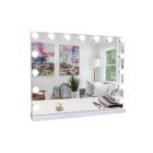 Alternate image 0 for Fenchilin Large Vanity Mirror W/ Lights and Bluetooth Speaker Hollywood Lighted Makeup Mirror with 15 Dimmable LED Bulbs for Dressing Room and Bedroom, Tabletop or Wall-Mounted, Slim Metal Frame White