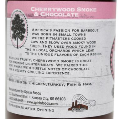 Kettlewood Cherry Wood Smoke & Chocolate BBQ Sauce All Natural Gluten Free 15 oz. View a larger version of this product image.