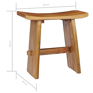 vidaXL Stool Solid Teak Wood. View a larger version of this product image.