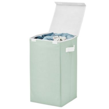 mDesign Large Single Hamper Basket with Lid and Handles. View a larger version of this product image.
