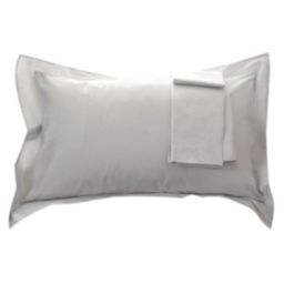 PiccoCasa Pillow Shams Decorative for Bed Pillows, Oxford Pillow Cases Cotton 300 Thread Count Solid/Plain Pattern Set of 2, King(20