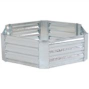 Sunnydaze Corrugated Galvanized Steel Hexagon Raised Garden Bed Kit for Vegetables, Plants, and Flowers - 40" W x 12" H - Silver