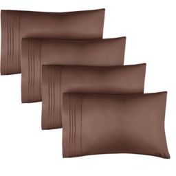 CGK Unlimited Pillowcase Set of 4 Soft Double Brushed Microfiber - King - Brown