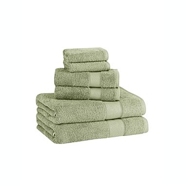 Classic Turkish Towels Genuine Cotton Soft Absorbent Luxury Madison 6 Piece Set With 2 Bath Towels, 2 Hand Towels, 2 Washcloths. View a larger version of this product image.