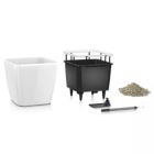 Alternate image 3 for Lechuza USA 11" White Quadro Premium Planter with Water Reservoir