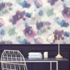 Alternate image 3 for Roommates Decor Modern Impressionist Floral Peel & Stick Wallpaper - Pink, Blue