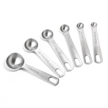 Last Confection Stainless Steel Measuring Spoons, Set of 6 for Dry Spices and Liquid Cooking & Baking Ingredients. View a larger version of this product image.