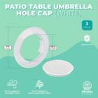 Alternate image 1 for Okuna Outpost Clear Patio Table Umbrella Hole Ring and Cap Set (2 in, 3 Pack)