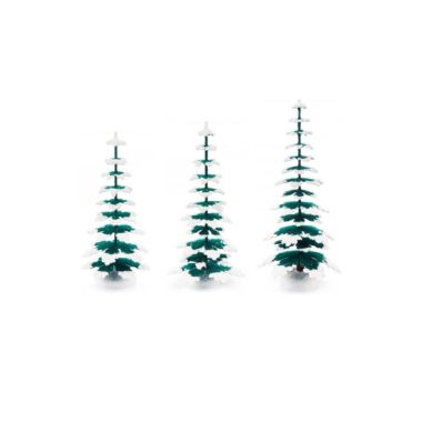 Alexander Taron Set of 3 Dregeno Frosted Christmas Winter Trees, 7.75". View a larger version of this product image.