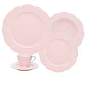 Oxford Soleil Blush Pink 20-Piece Porcelain Dinnerware Set (Service for 4)