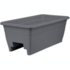 Alternate image 0 for The HC Companies 24" Deck Rail Box Planter, Warm Gray