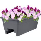 Alternate image 1 for The HC Companies 24" Deck Rail Box Planter, Warm Gray